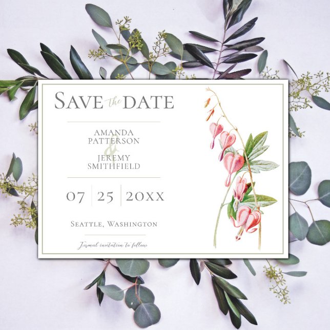 Save the Date blutende Herzen (Bleeding Hearts Save the Date)