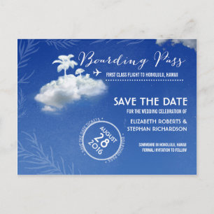 Save the Date Boarding-Durchlauf-Karten Ankündigungspostkarte