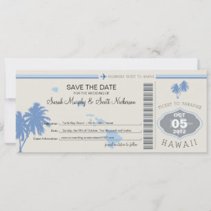 Save the Date Boarding nach Hawaii