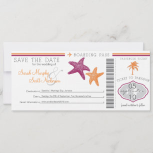 Save the Date Boarding Pass