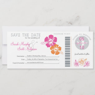 Save the Date Boarding Pass