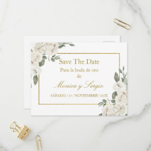Save the Date boda de oro Einladungspostkarte
