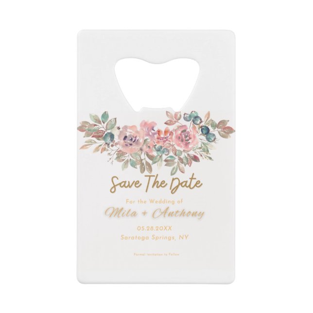 Save the Date Bohemisch Geldbeutel Flaschenöffner (Vorderseite)