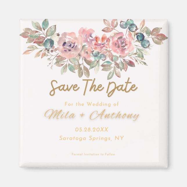 Save the Date Bohemisch Magnet (Vorne)