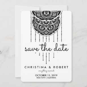 Save the Date Bohemisch Mandala Dreamcatcher