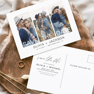 Save the Date Boho Minimalistisch Foto Modern Postkarte
