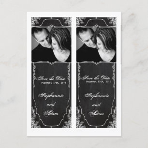 Save the Date Book Mark Favorits Modern Chalkboard Ankündigungspostkarte