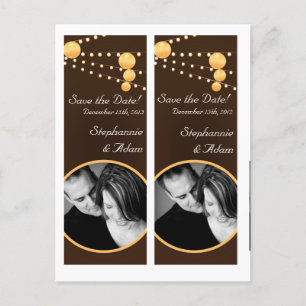 Save the Date Book Mark Favorits Paper Lanterns Br Ankündigungspostkarte
