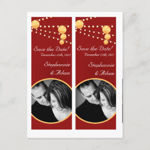 Save the Date Book Mark Favorits Paper Lanterns Re Ankündigungspostkarte