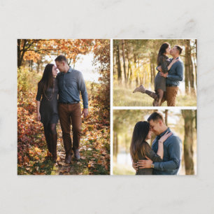 Save the Date botanische Daisy-Floral-FotoCollage Ankündigungspostkarte