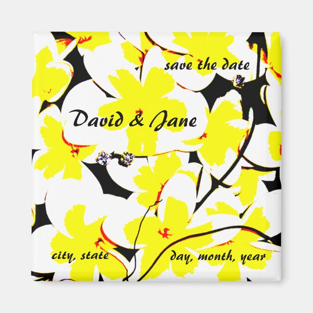 Save the Date Bouquetmagnet Magnet (Vorne)