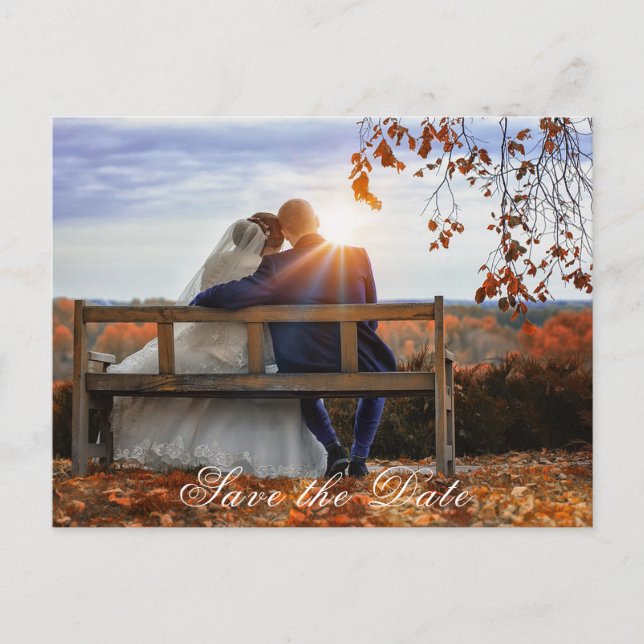 Save the Date Braut und Bräuche Postkarte (Vorderseite)