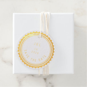 Save The Date Briefmarke bei Annullierung Geschenkanhänger