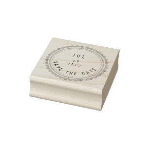 Save The Date Briefmarke bei Annullierung Gummistempel