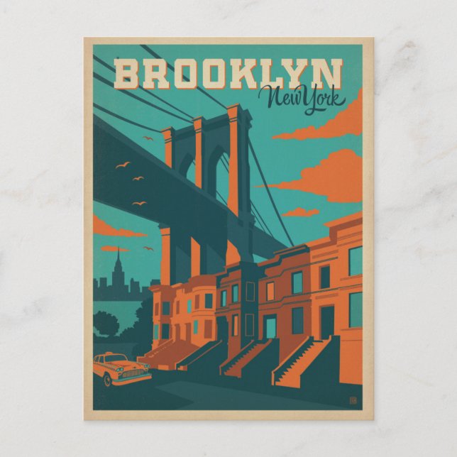 Save The Date | Brooklyn, New Ankündigungspostkarte (Vorderseite)