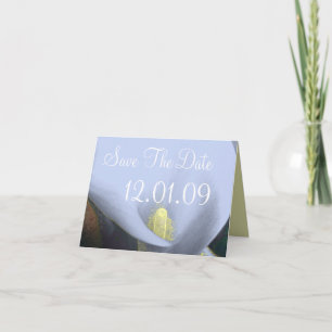 Save the Date Cala Lily - Blau Einladung