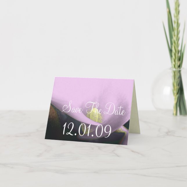 Save the Date Cala Lily - Lila Einladung (Vorderseite)