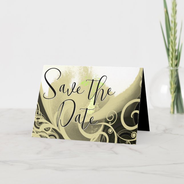 Save the Date Cala Lily - Tan und ... - Individuel Einladung (Vorderseite)