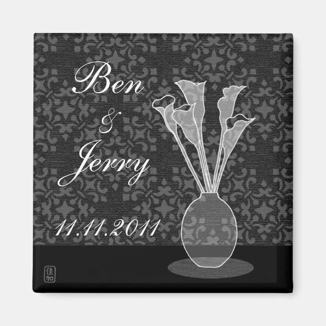 Save the Date Calla Lily Custom Magnet (Vorne)