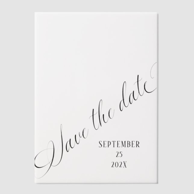 Save the Date Calligraphie Overlay (Vorderseite)
