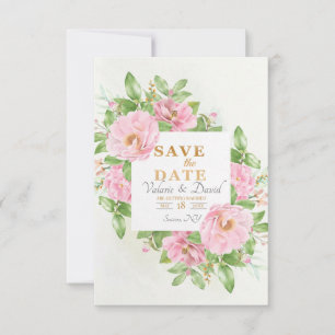 Save the Date Camellia-Ankündigungskarte