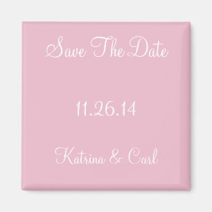 Save the Date Cameo Pink Magnet