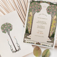 Save the Date Card Belle Époque Liebe Bäume