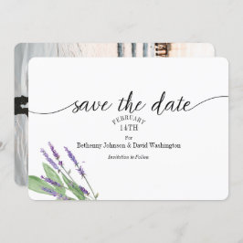 Save the Date Card Lavendel Wasserfarbe Einladung
