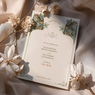 Save the Date Card Viktorianisch Elegance Wedding Einladung