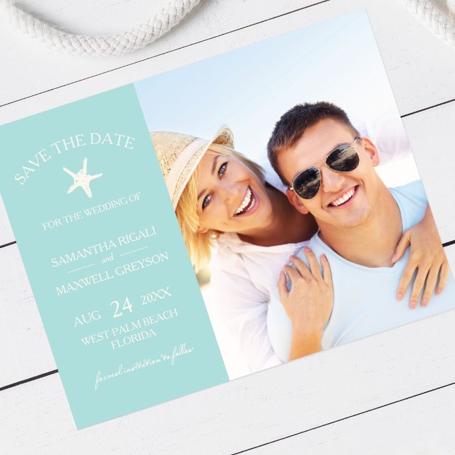 SAVE THE DATE Cards, Starfish Beach Wedding (Von Creator hochgeladen)