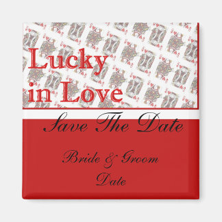 Save the Date Casino Las Vegas Wedding Magnete