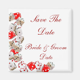 Save the Date Casino Las Vegas Wedding Magnete