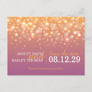 Save the Date Champagnerbläschen Hochzeitskarte Ankündigungspostkarte