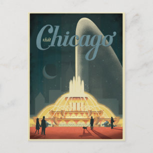Save The Date   Chicago, IL - Besuch Chicago Ankündigungspostkarte