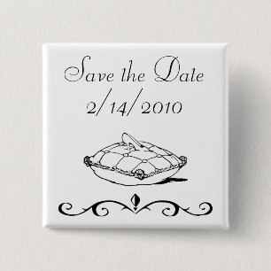 Save the Date Cinderella Slipper Messe Kunst Button