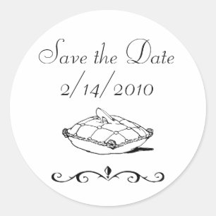 Save the Date Cinderella Slipper Messe Kunst Runder Aufkleber