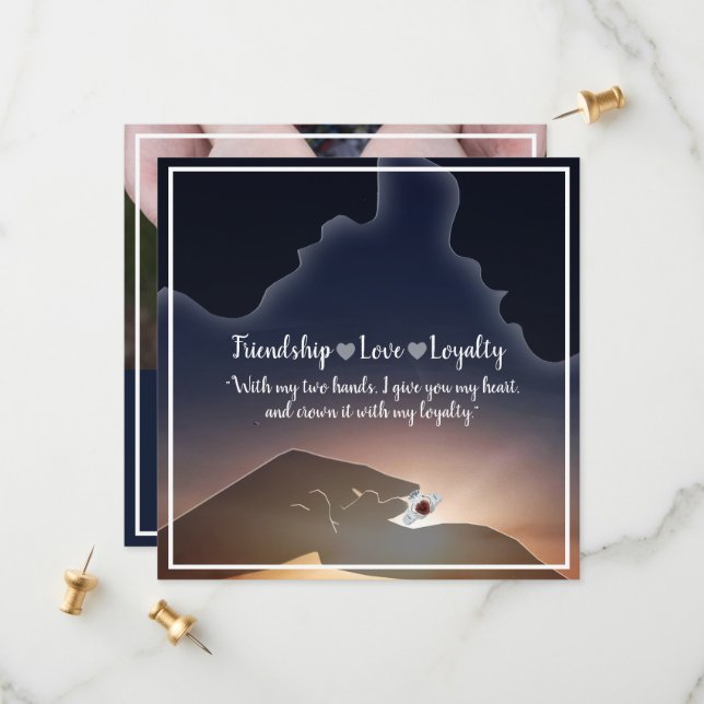 Save the Date Claddagh (Vorderseite/Rückseite Beispiel)