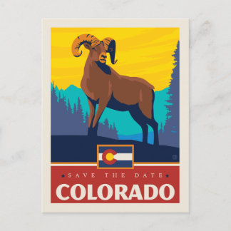 Save The Date | Colorado Einladungspostkarte