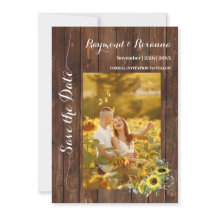 Save the Date Country Greenery Sonnenblumen