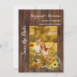 Save the Date Country Greenery Sonnenblumen Einladung