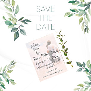 Save the Date Couple Foto Hochzeitsankündigung