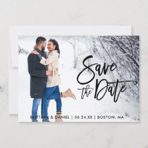 Save the Date Couple Foto Pinsel