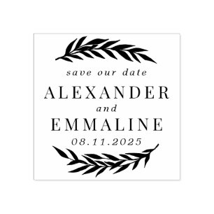 Save the Date Couple's Wedding Gummistempel
