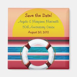 Save the Date Cruise Anniversary Magnet
