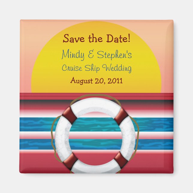 Save the Date Cruise Wedding Magnet (Vorne)