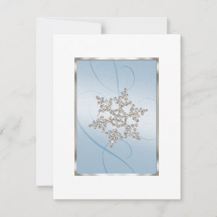 Save the Date Crystal Snow Flake