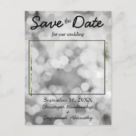  Save the Date Custom Foto Bokeh Wedding Ankündigungspostkarte