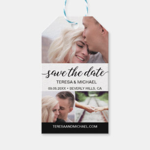 Save the Date Custom Fotos Hochzeitsankündigung Geschenkanhänger