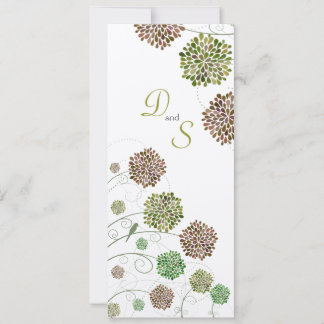 Save the Date Dahlie-Garten-Monogramm-Mitteilung Einladung