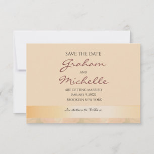 Save The Date   Daisies Peaches_Cream Background